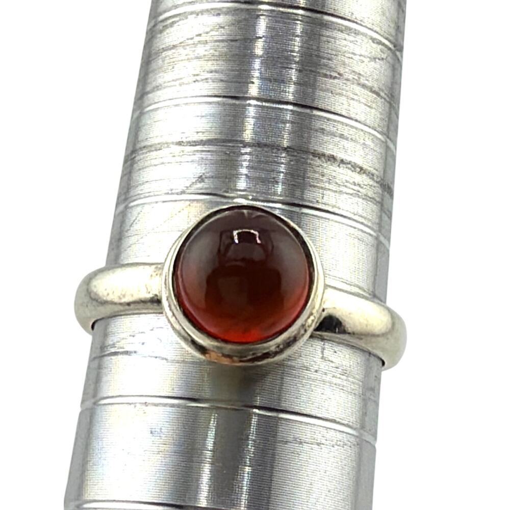 Copper In Agate Sterling Silver Ring Artisan Jewelry 8.5